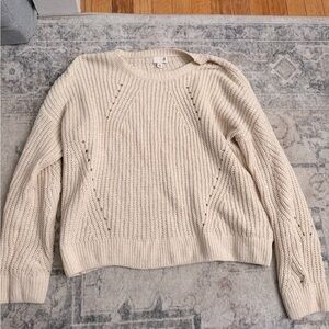 SO Women's Cream Crew Neck Sweater